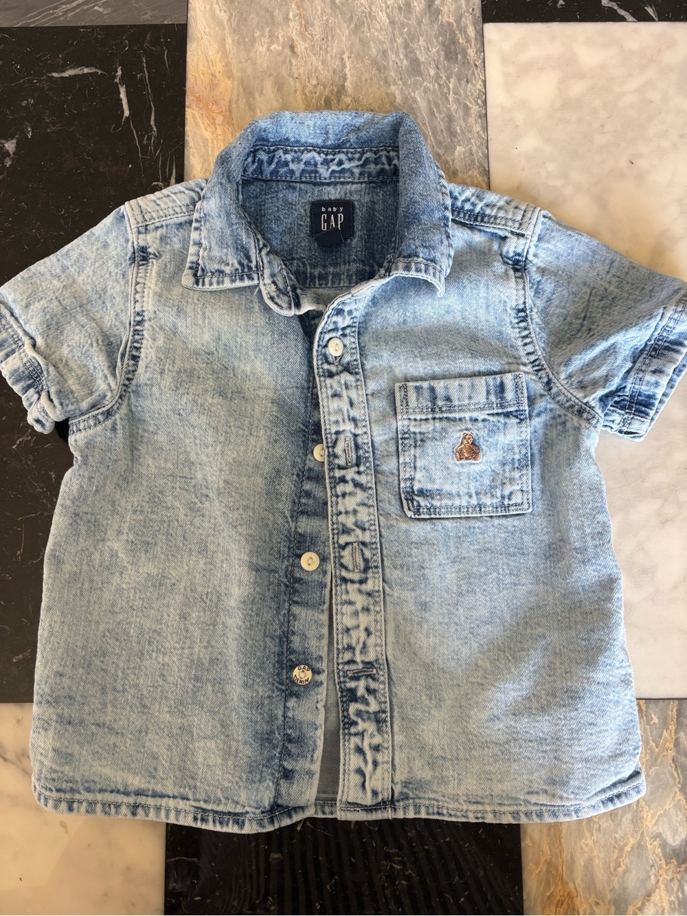 Gap 2T denim button down shirt